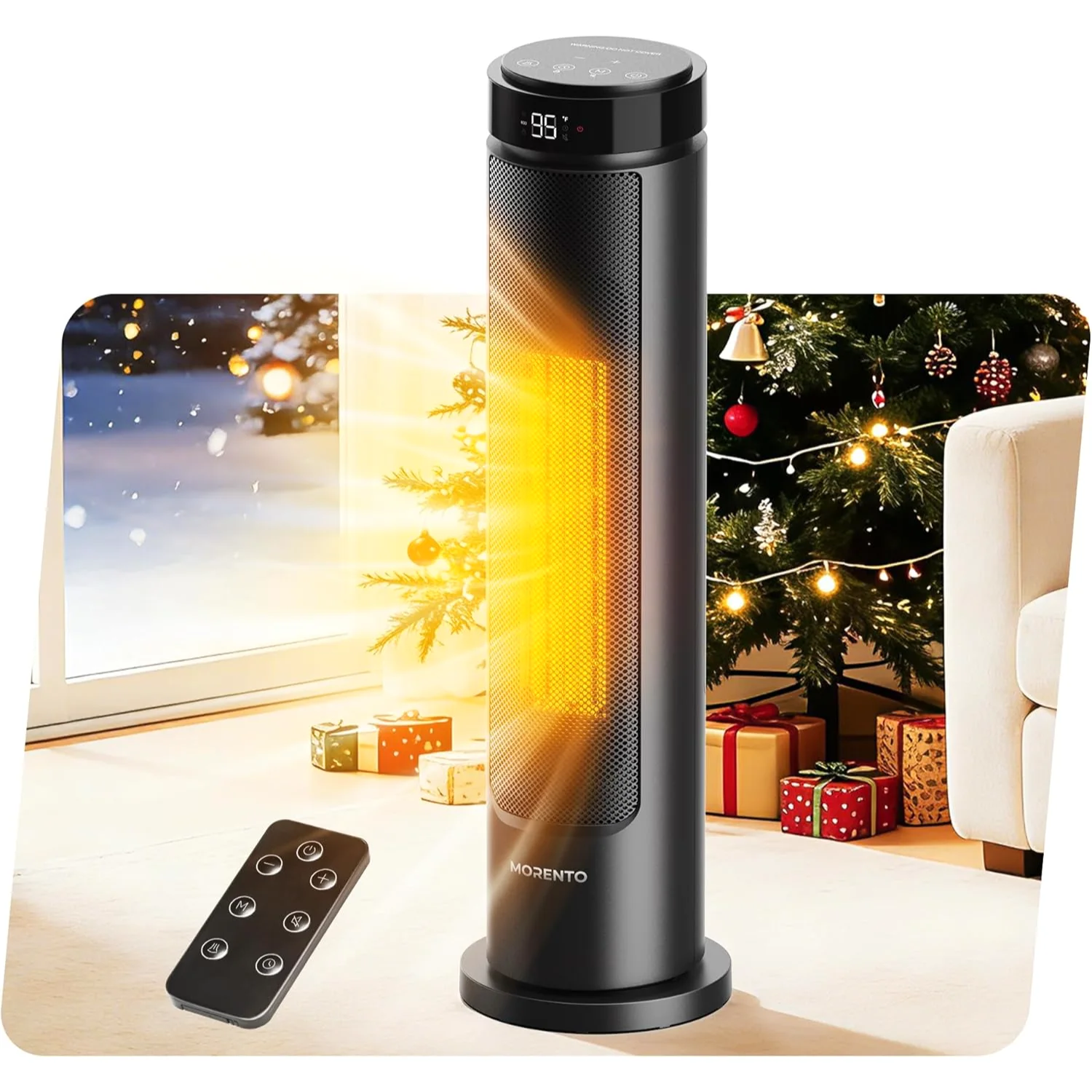 MORENTO tower heater by the tree